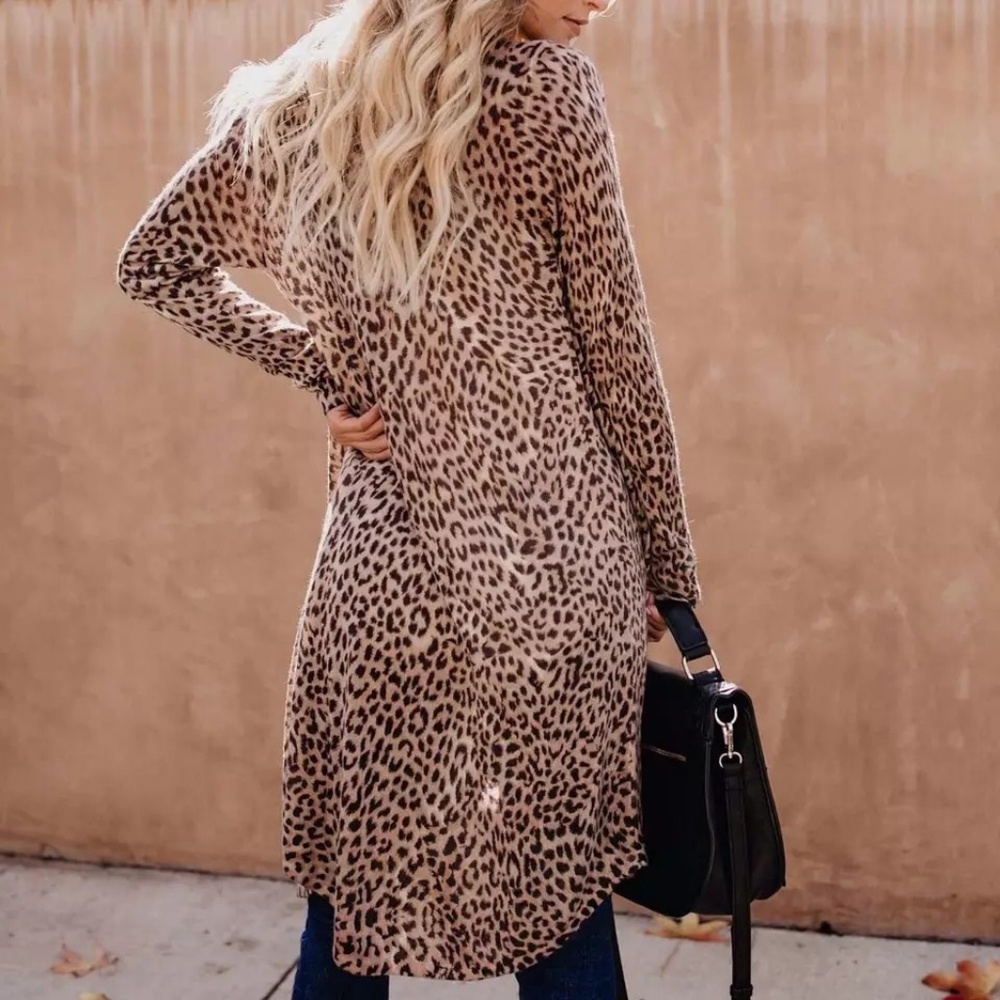NEW! Sexy Leopard Duster Cardigan - Picture 4 of 8